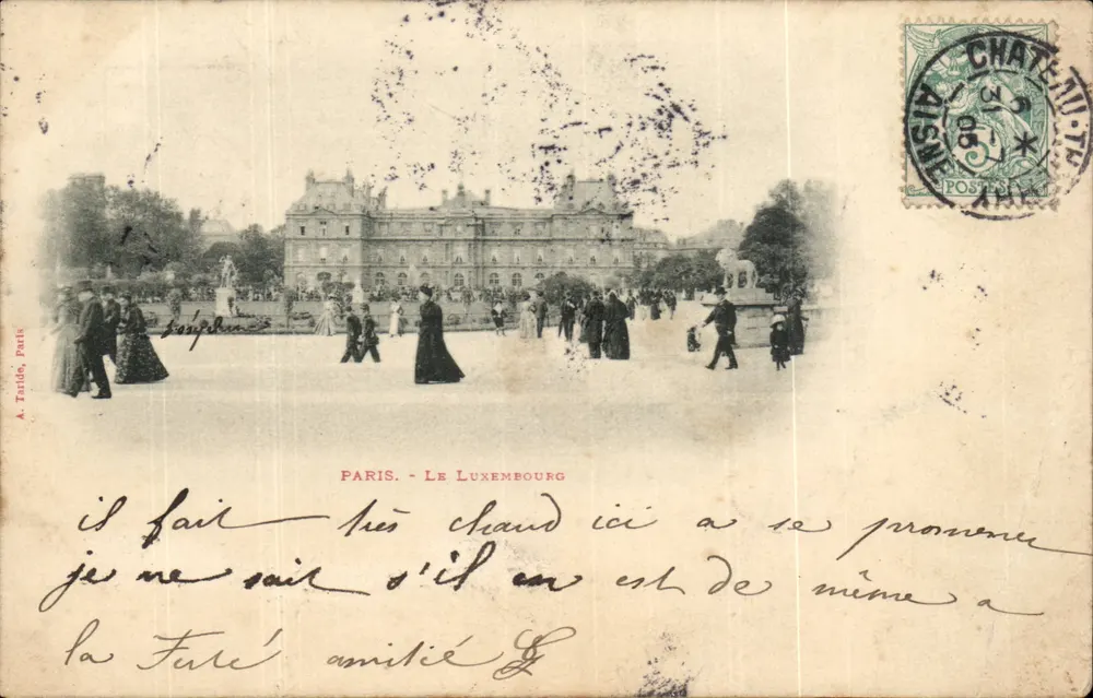 PARIS - O Jardim do Luxembourg — A. Furlide, Paris - Frente