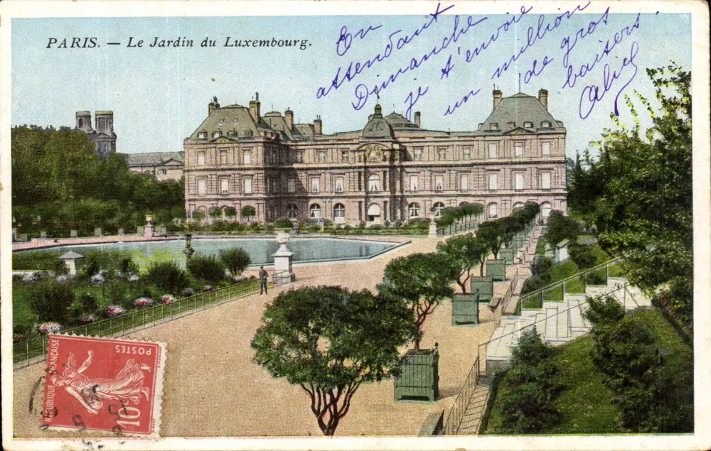 PARIS — O Jardim do Luxembourg — Editor não visível, número de série ilegível - Frente