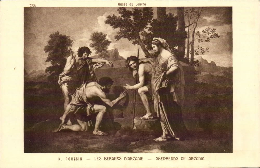 N. Poussin — Os Pastores da Arcádia — Museu do Louvre - Frente