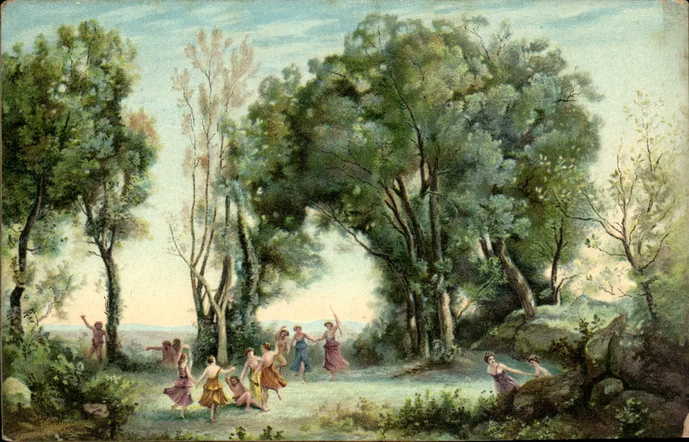 Uma Manhã — Corot — Stengel & Co., Dresden - Frente