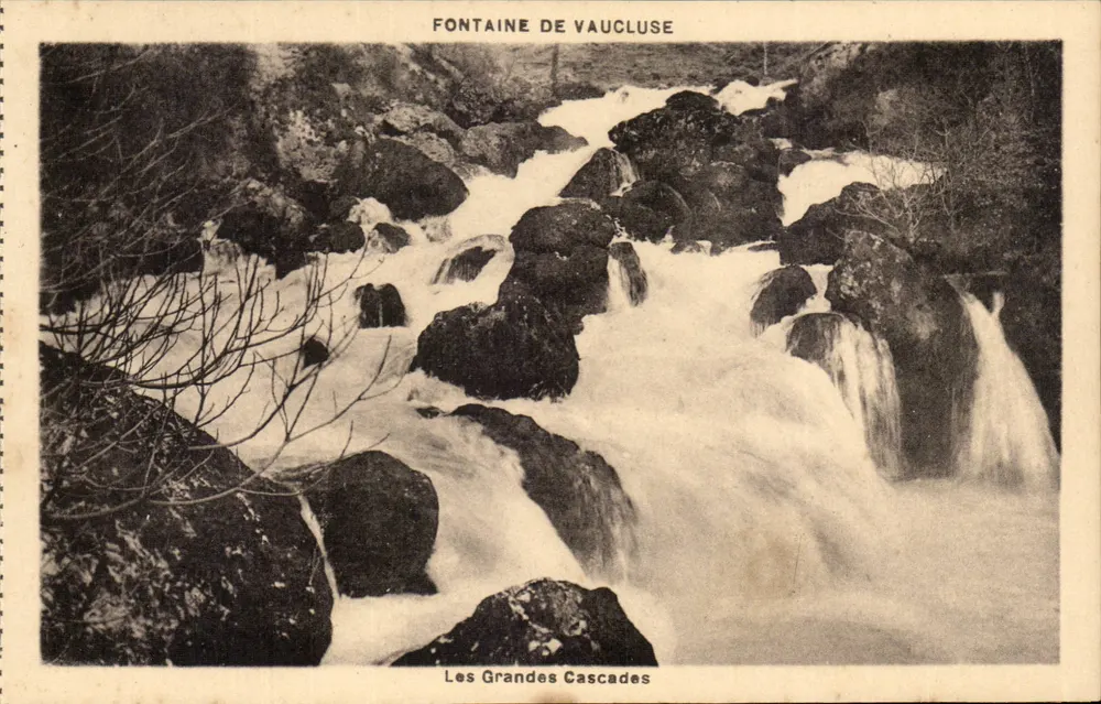 As Grandes Cascades — Fontaine de Vaucluse — Edição Artística CI. F. Beau, Avignon - Frente
