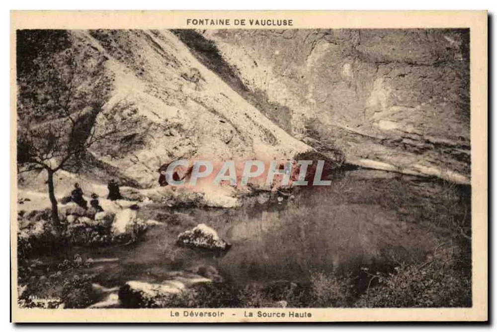 Fontaine de Vaucluse — A Fonte Alta — Edição F. Beau, Avignon - Frente
