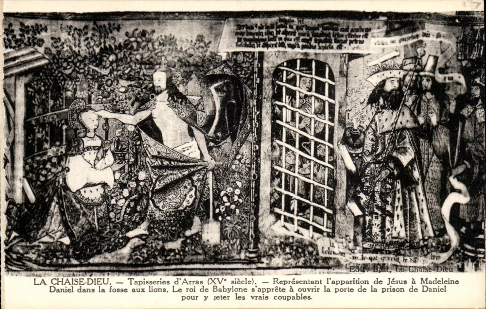 La Chaise-Dieu — Tapeçarias de Arras (século XV) — Representando a aparição de Jesus a Maria Madalena - Frente