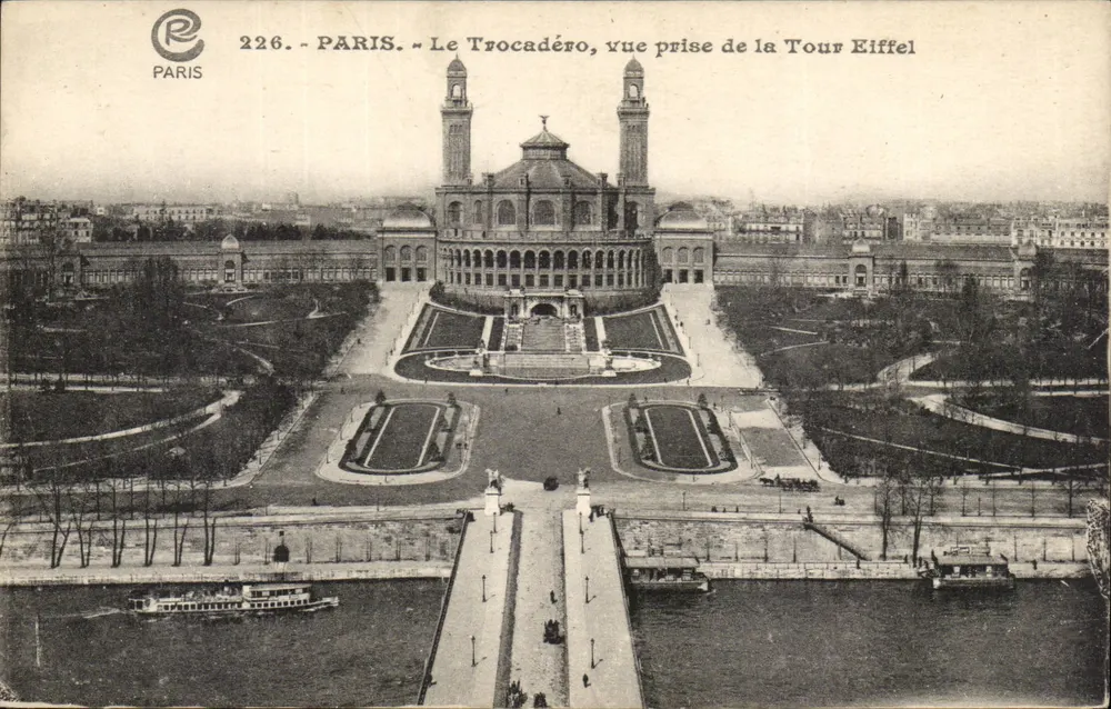 Paris — Le Trocadéro, vue prise de la Tour Eiffel — Paris, n°226 - Recto