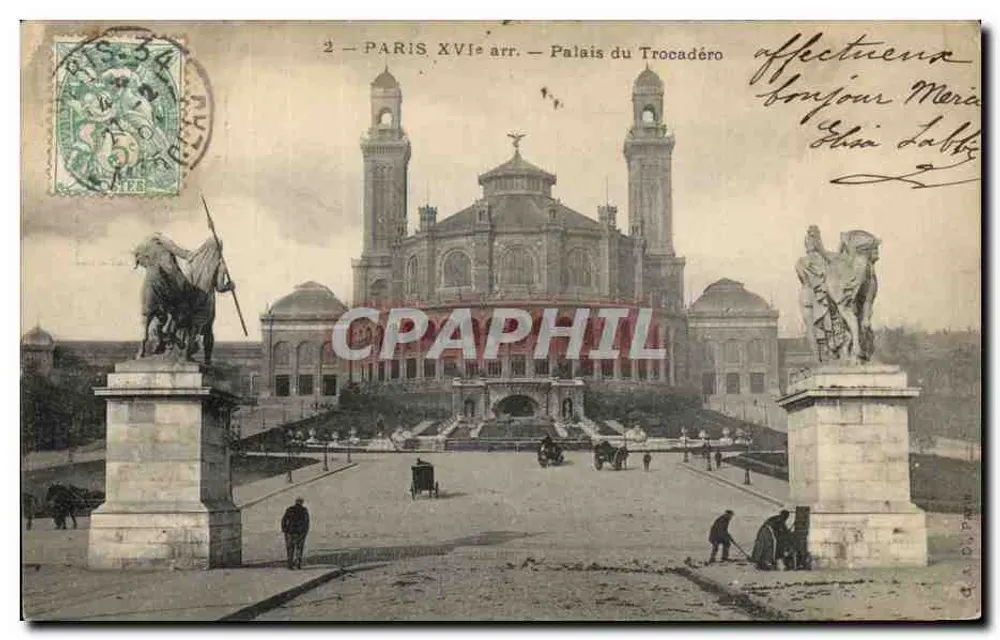 Paris XVIIe arr. — Palácio do Trocadéro — editor G. Lévy, n°2 - Frente