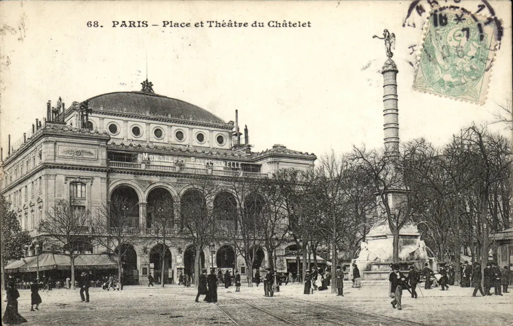 Paris – Platz und Theater du Châtelet — unbekannter Verleger, Nr. 68 - Vorderseite
