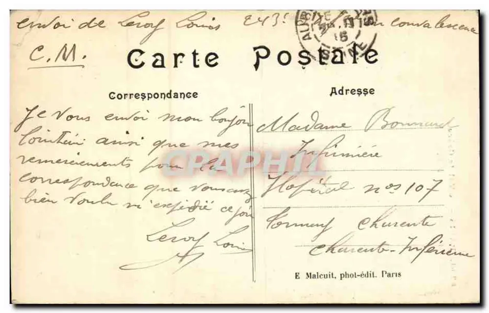 Paris — O Val de Grâce — E.M. n°5206 - Verso