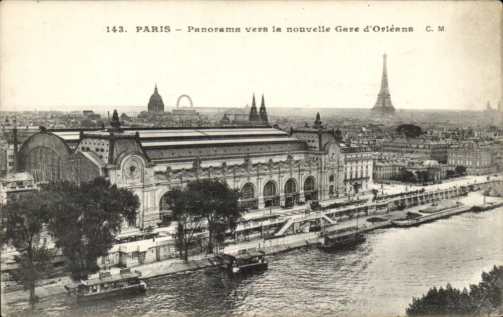 Paris – Panorama in Richtung der neuen Gare d'Orléans — C. M. n°143 - Vorderseite