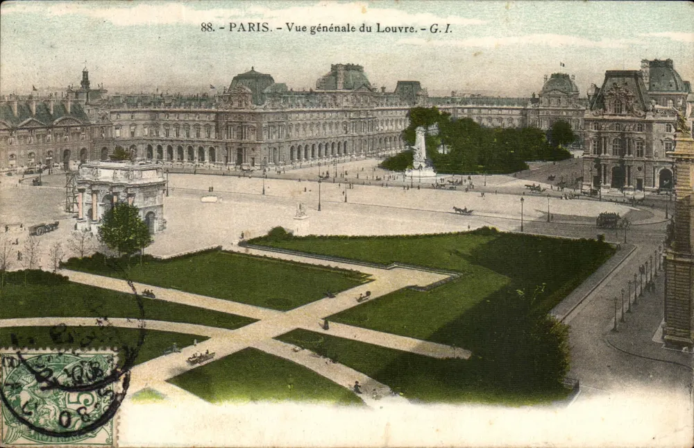 Paris - Vista geral do Louvre - G.I. n°88 - Frente