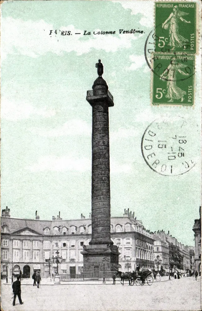 Paris — Coluna Vendôme — Editor desconhecido, número de série não visível - Frente