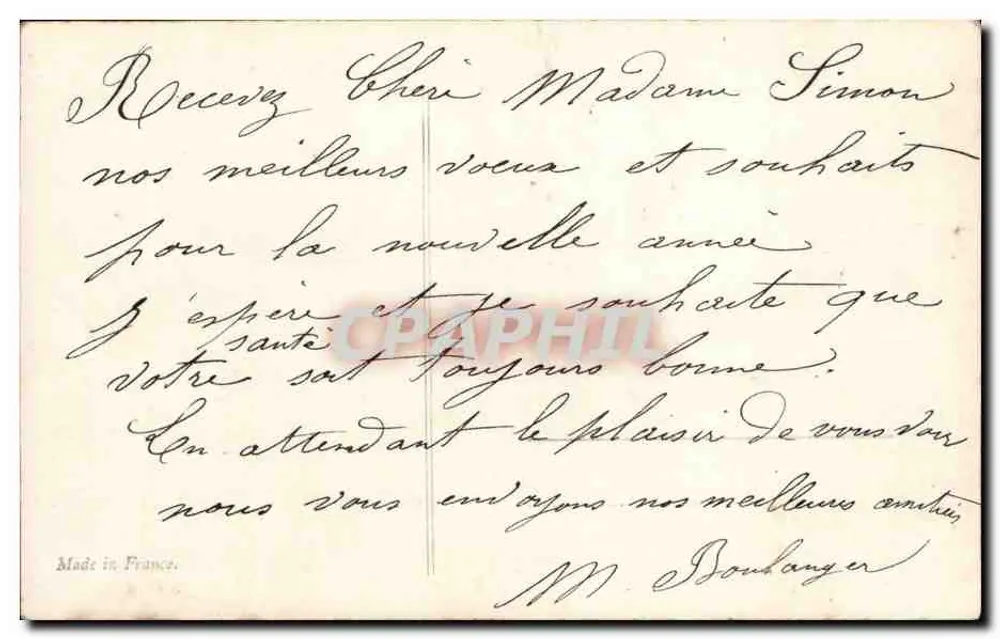 Kind mit Blumenstrauß — Fauvels 1912 — Fauvels - Rückseite