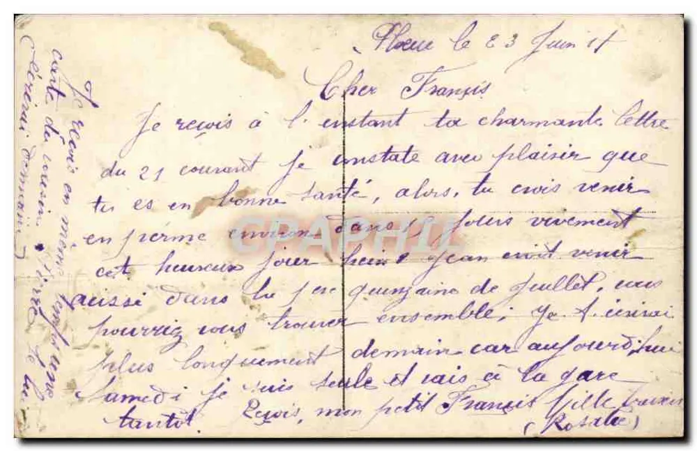 Frau in einem Herz — Landschaft — DIX 6401 - Rückseite