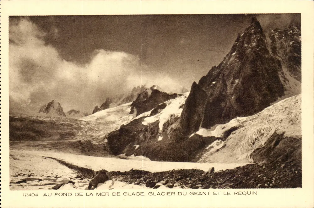 Am Grund der Mer de Glace, Gletscher du Géant und Requin — Sammlung Les Deux Savoirs, Nr. 12404 - Vorderseite