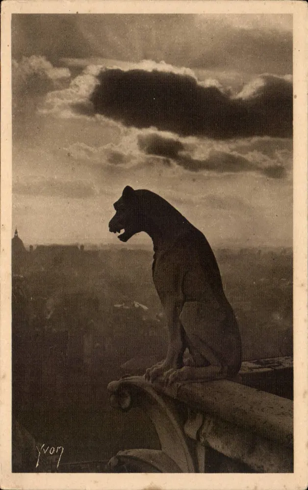Notre-Dame de Paris — Detail der Südseite — Edition d'Art YVON, Neuilly - Vorderseite