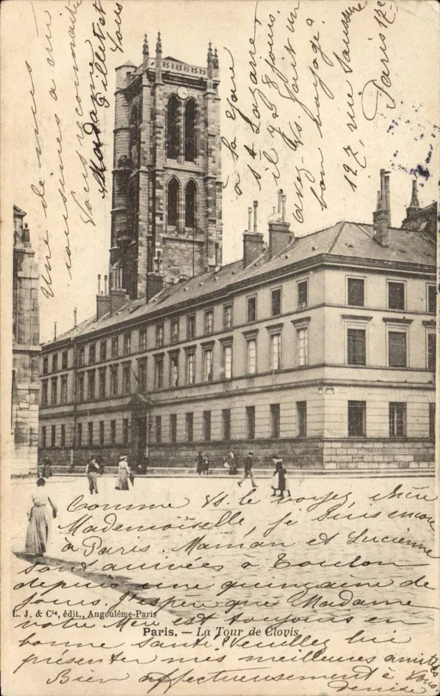 Paris — A Torre de Clóvis — L. J. & Cie, editora, Angoulême-Paris - Frente