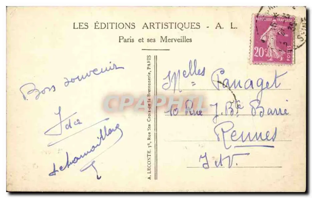 Paris - Ópera - O Teatro da Ópera - A. L. - Verso