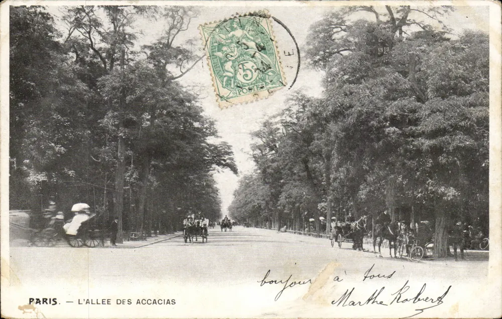 PARIS — L'ALLEE DES ACCACIAS — Éditeur non identifié - Frente
