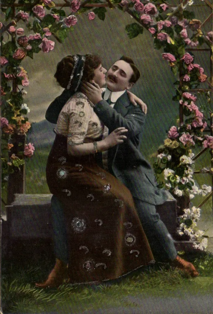 Liebespaar unter einem Rosenreben — Verlag 'Serie 2269' — Datierung 23. November 1914 - Vorderseite