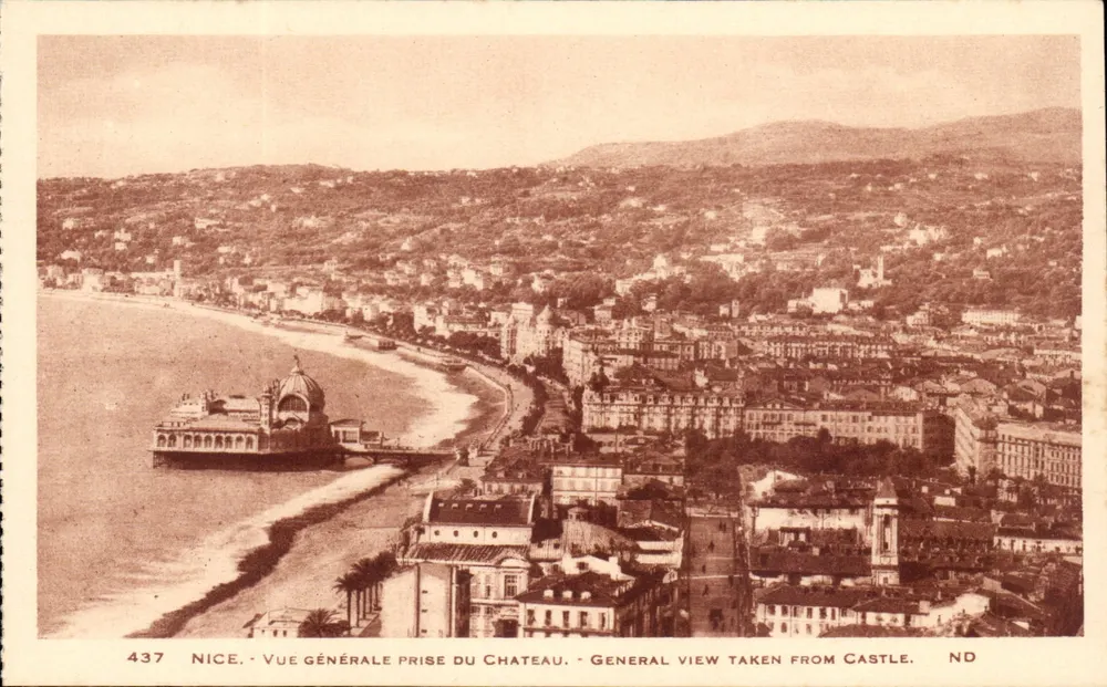 Nice - Vista geral tirada do castelo — Imp. Lévy et Neuroucin, Paris, n° 437 - Frente