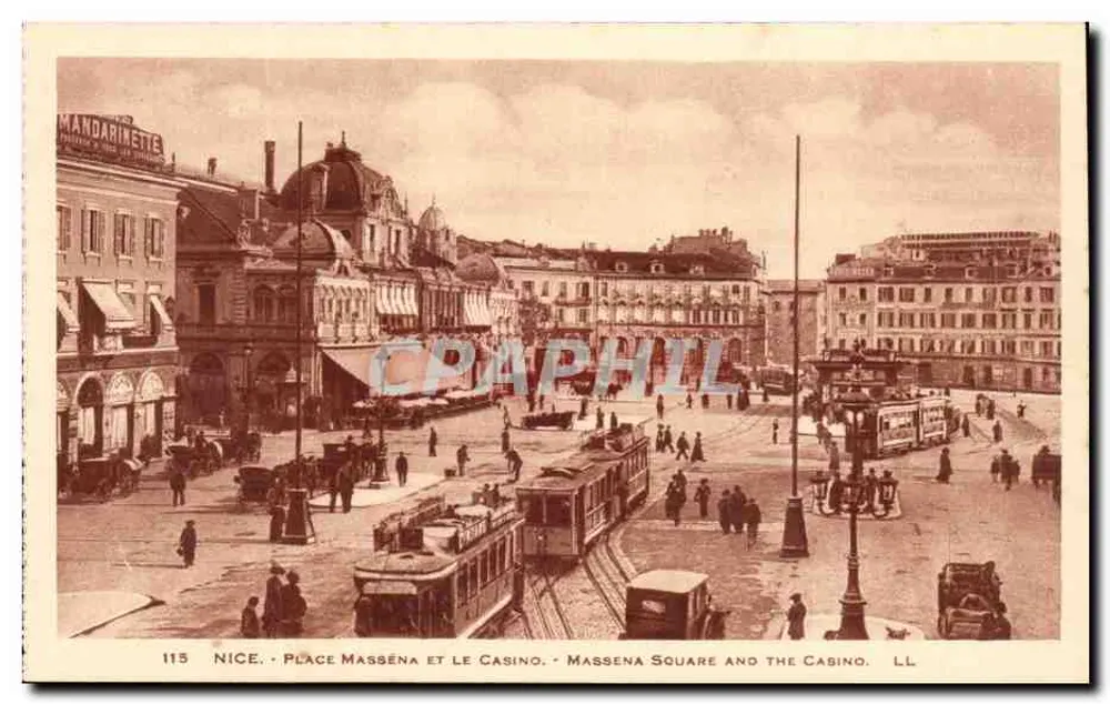 Nizza - Piazza Masséna e il Casinò — LL, n° 115 - Recto