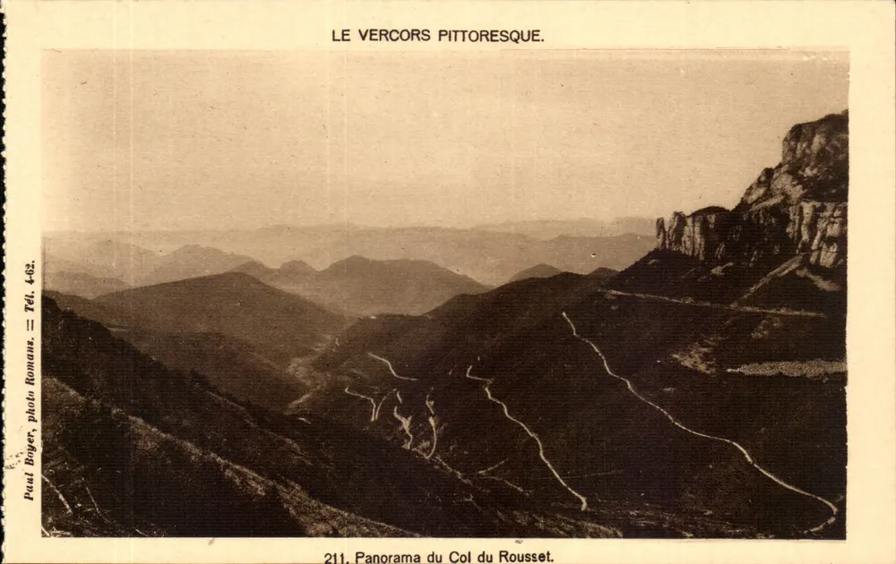 O Vercors pitoresco — Panorama do Col do Rousset — Paul Boyer, foto Romans, n°211 - Frente