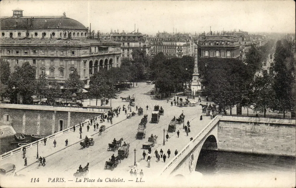 Paris — A Praça do Châtelet — LL. — n° 114 - Frente