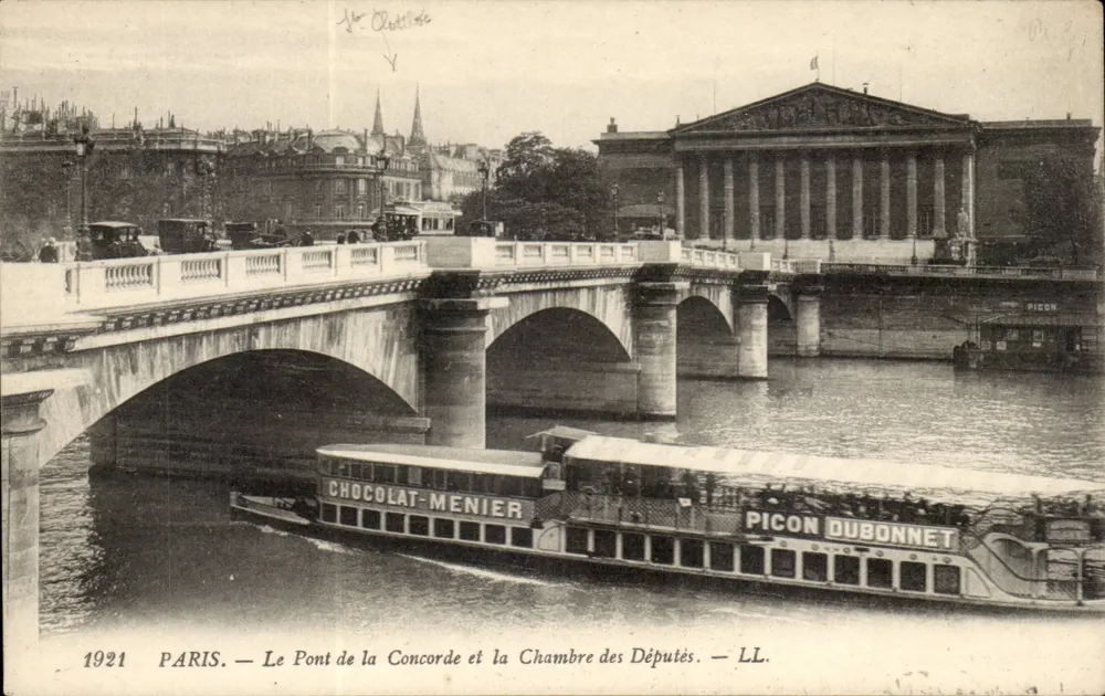 Paris — Der Pont de la Concorde und das Chamber of Deputies — LL. - Vorderseite