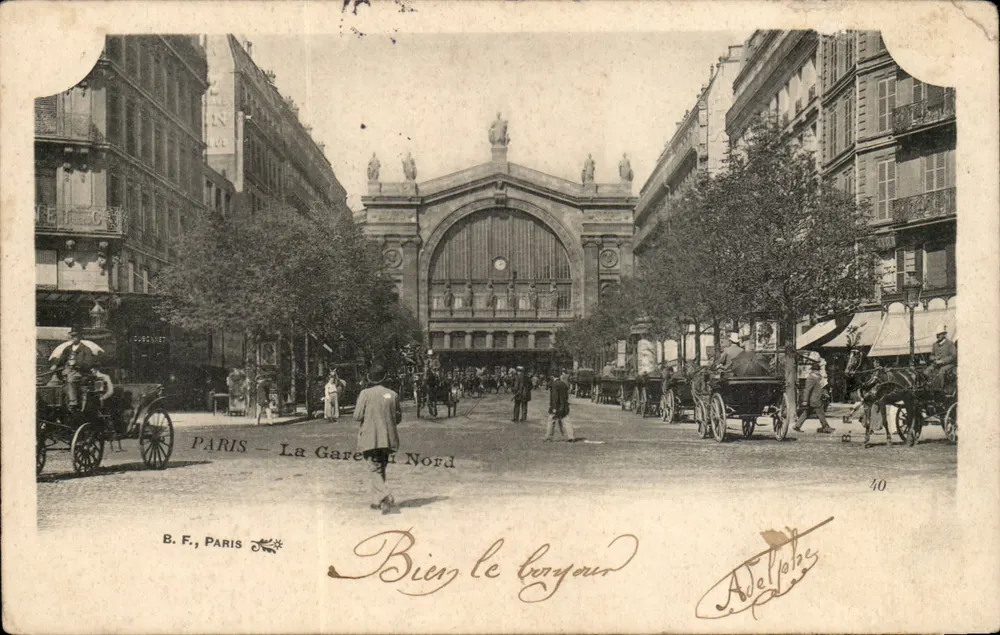 Paris — A Estação do Norte — B.F., Paris, n°40 - Frente