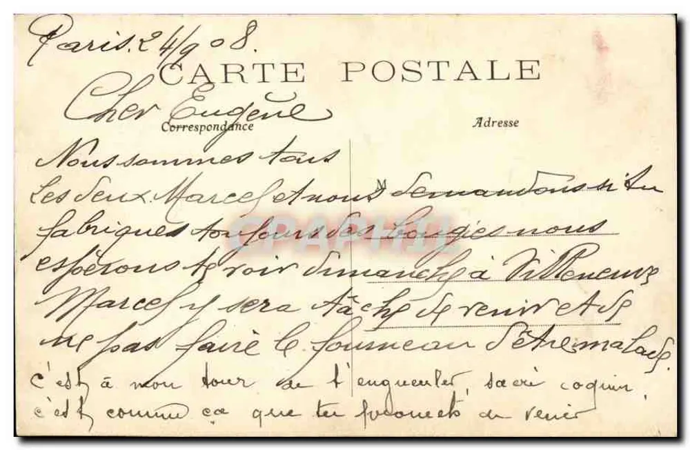 Paris — A Estação de Lyon — C. M. — n° 559 - Verso