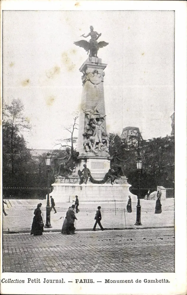 Monumento de Gambetta — Paris — Coleção Petit Journal - Frente