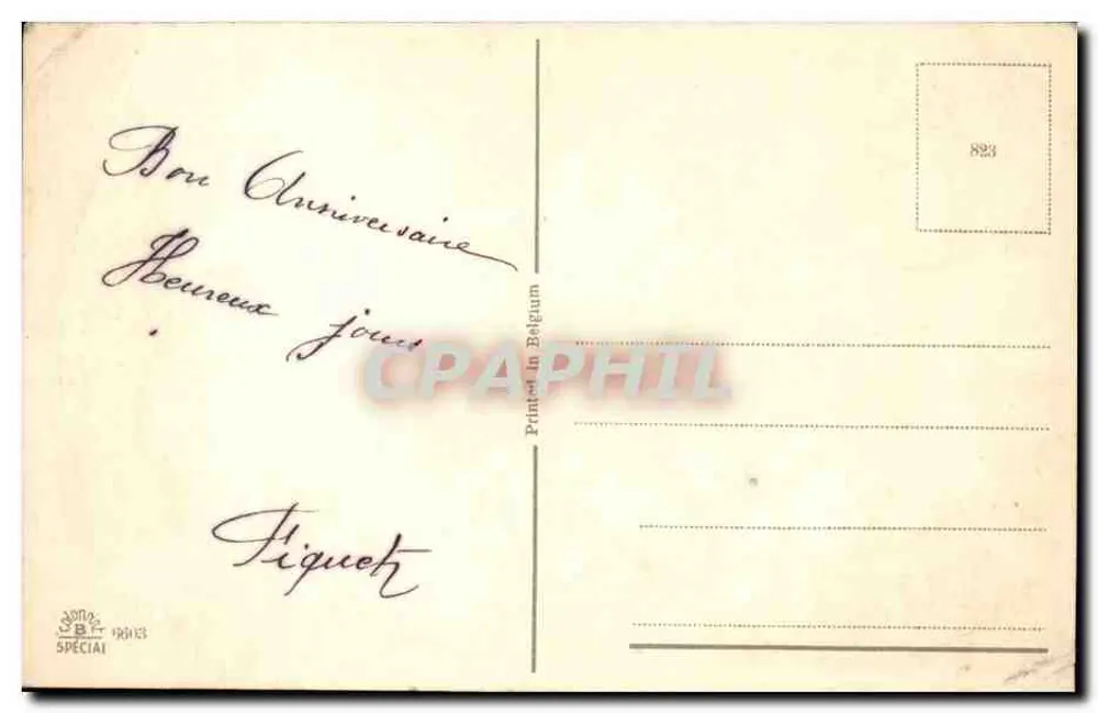 Rosen — Geburtstag — ANNA SPÉCIAL, n° 823 - Rückseite