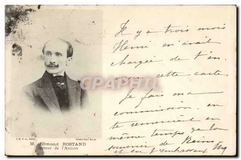 Herr Edmond ROSTAND — Autor von L'Aiglon — Gâtinais Paul Boyer - Vorderseite