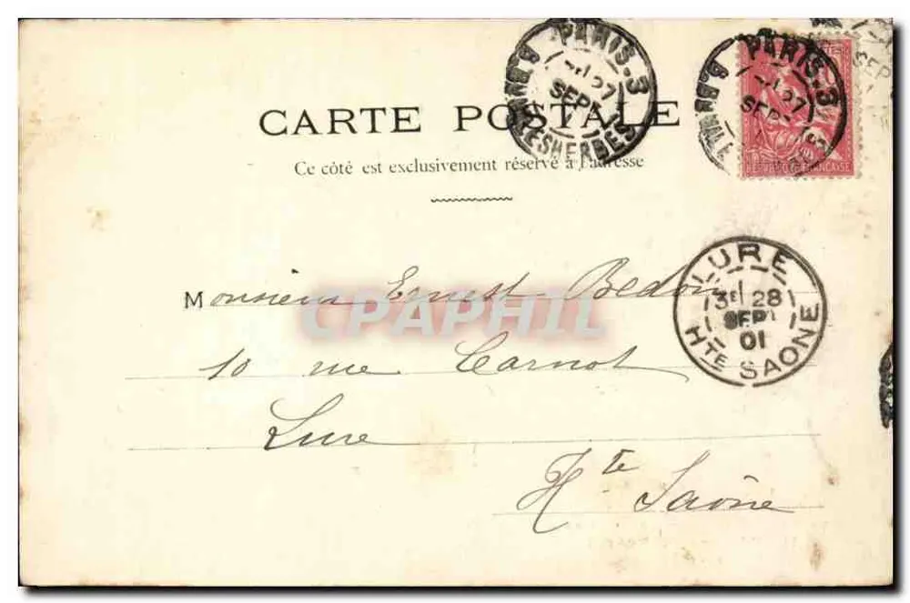Herr Edmond ROSTAND — Autor von L'Aiglon — Gâtinais Paul Boyer - Rückseite