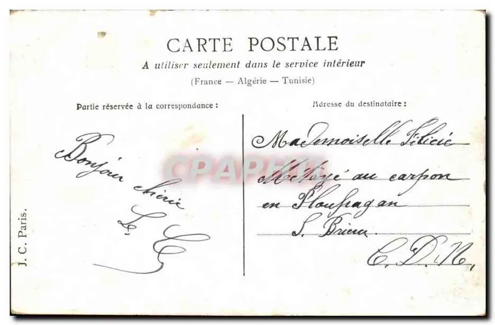 Frau allein am Tisch — Gedicht — J.C. Paris - Rückseite