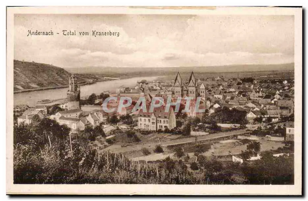 Andernach — Vista geral do Kranenberg — Stengel & Co. (Dresde) - Frente