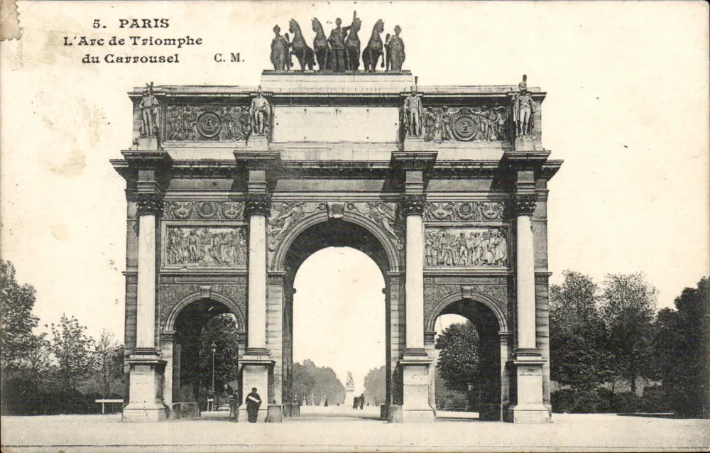 Paris — O Arco do Triunfo do Carrousel — C.M. n°5 - Frente