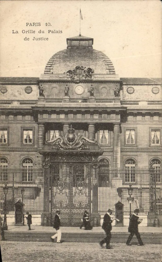 Parigi 10. La Griglia del Palazzo di Giustizia — editore non visibile - Recto