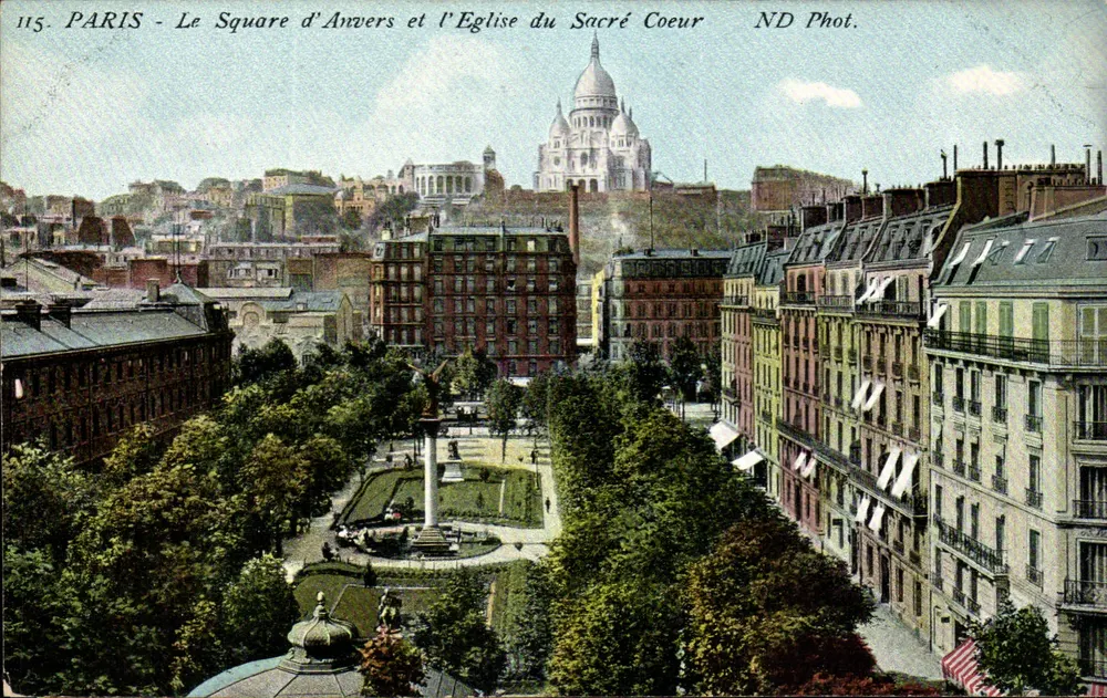 Paris - Le Square d'Anvers und die Kirche des Heiligen Herzens — ND Fotografie - Vorderseite