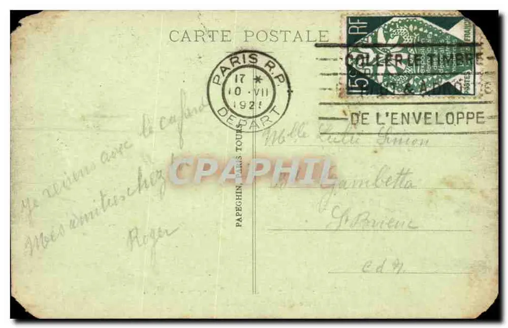 See des Bois de Boulogne — Paris — A. P. — Nr. 286 - Rückseite