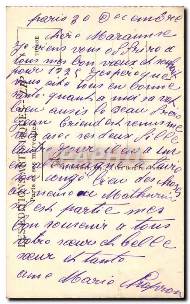 Arco do Triunfo — Paris — editor desconhecido, n° 27 - Verso