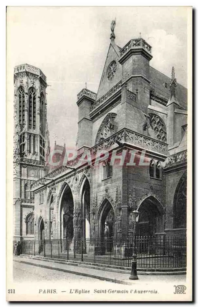 Paris — A Igreja de Saint-Germain-l'Auxerrois — YND. N° 211 - Frente