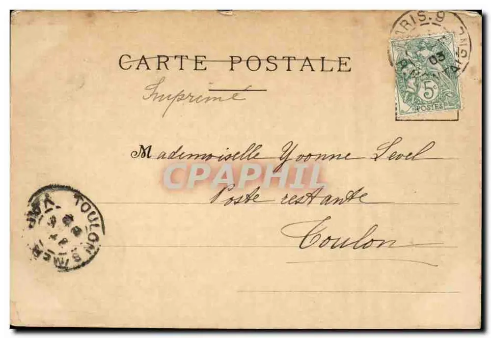 Pensionnat der treuen Gesellschaft Jesu — Hauptschiff — J. DAVID, phot. Levallois-Paris - Rückseite