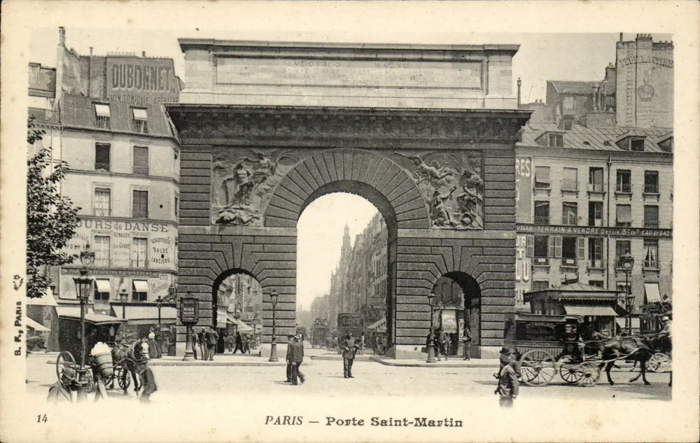 Paris — Porta Saint-Martin — B. R. Paris, n°14 - Frente