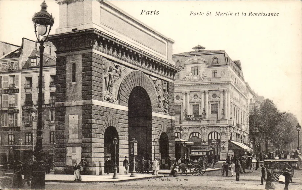 Paris — Porte St. Martin und die Renaissance — V.T. Paris, Nr. 20 - Vorderseite