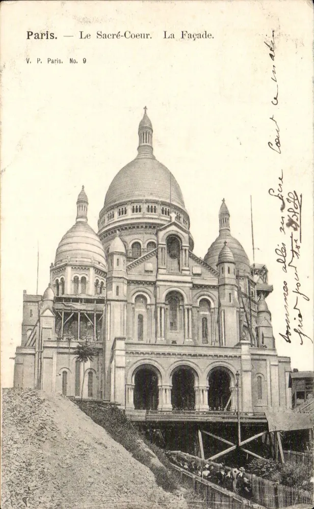 Paris — Der Sacré-Cœur. Die Fassade. — V. P. Paris. Nr. 9 - Vorderseite