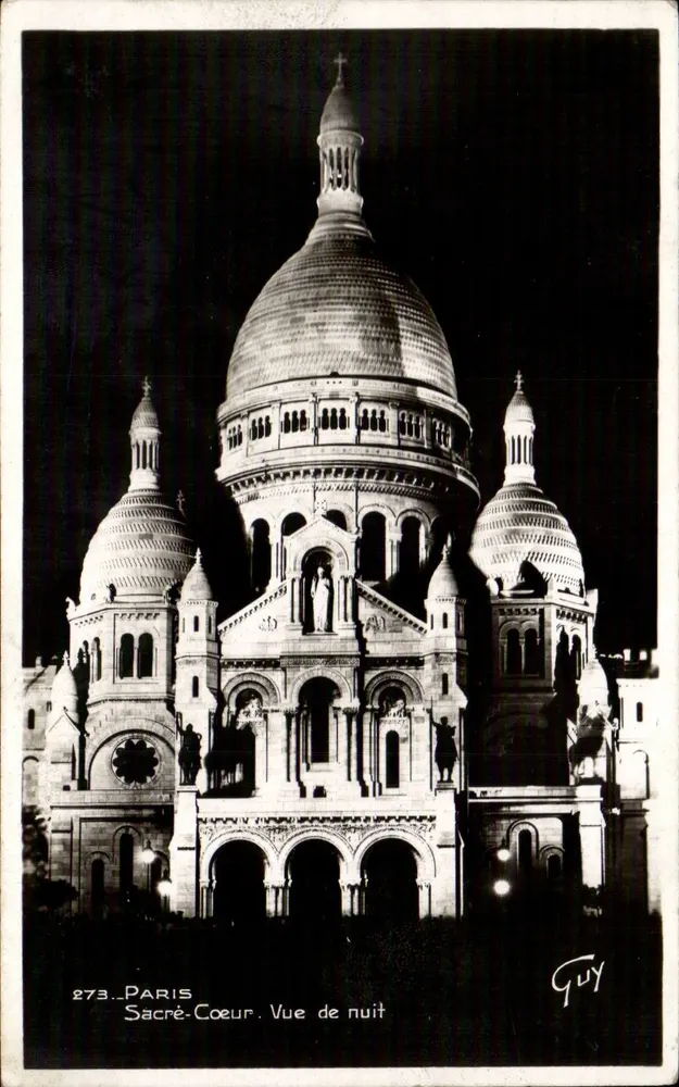 Paris - Sacré-Cœur. Nachtsicht — Verlag Guy, Nr. 273 - Vorderseite