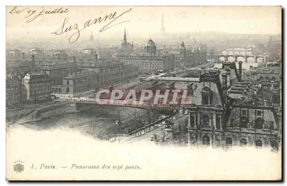 Paris — Panorama dos sete pontes — A. Paris - Frente
