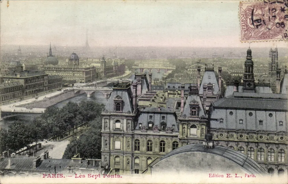 PARIS — Os Sete Pontes — Edição E. L., Paris - Frente