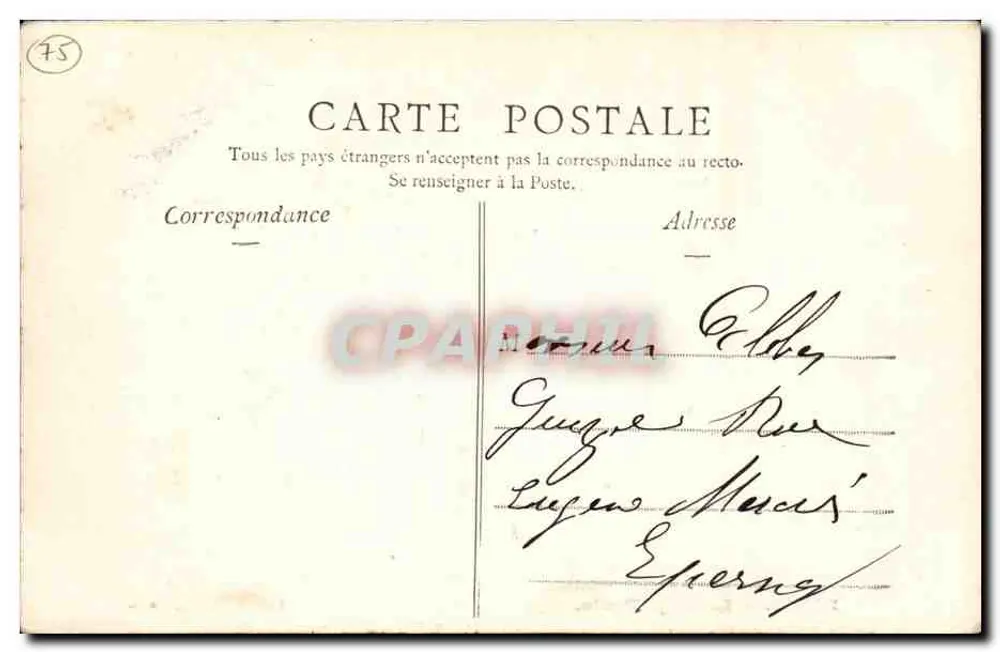 PARIS — Os Sete Pontes — Edição E. L., Paris - Verso