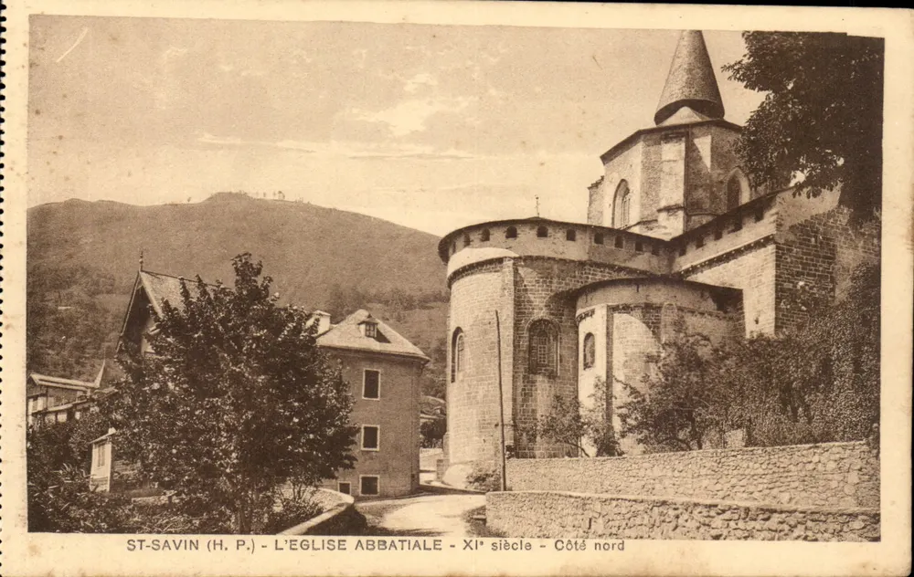 St-Savin (H.P.) - A igreja abacial - Século XI - Lado norte - Frente